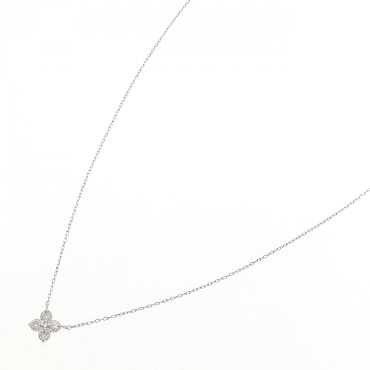 PT900/PT850 Flower Diamond Necklace 0.10CT