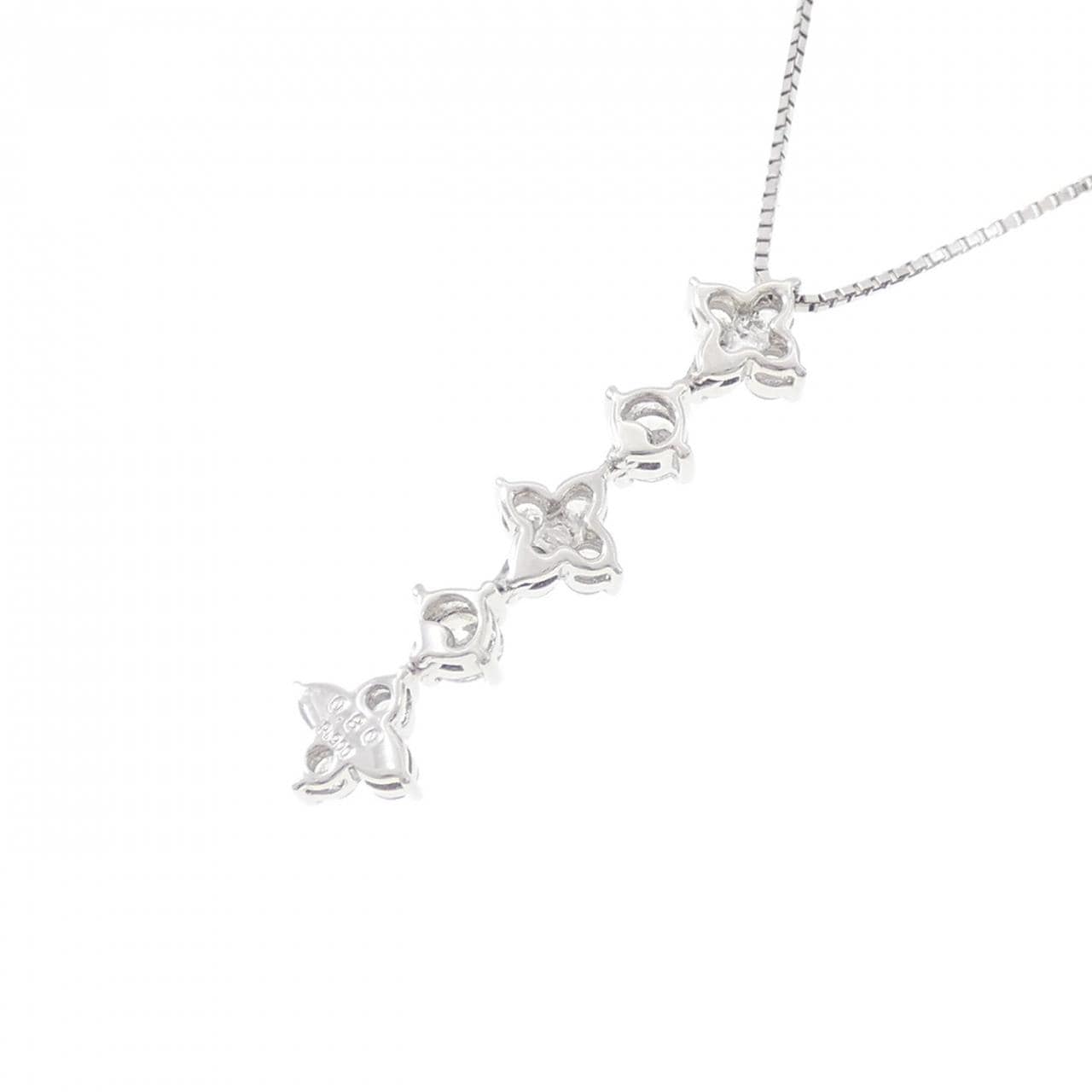 PT フラワー ダイヤモンド ネックレス 0.80CT
