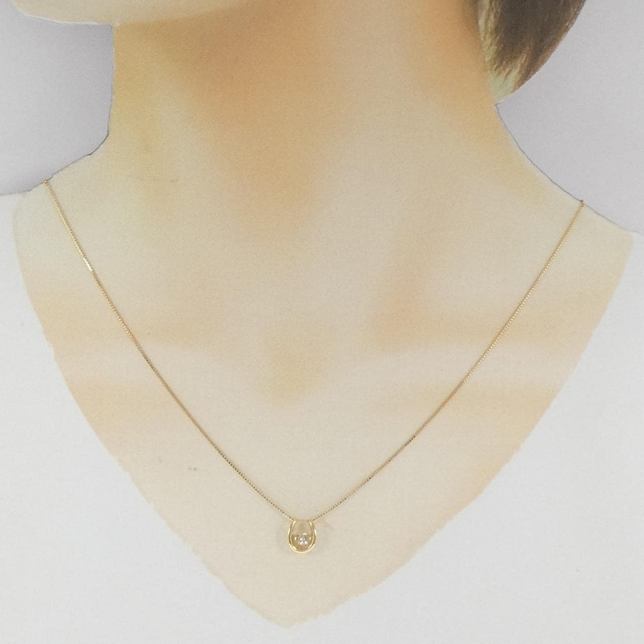 K18YG ダイヤモンド ネックレス 0.13CT