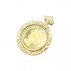 K18YG(枠) コイン ペンダント