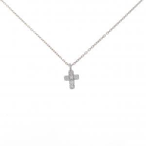 K10WG/K10PG クロス ダイヤモンド ネックレス 0.08CT