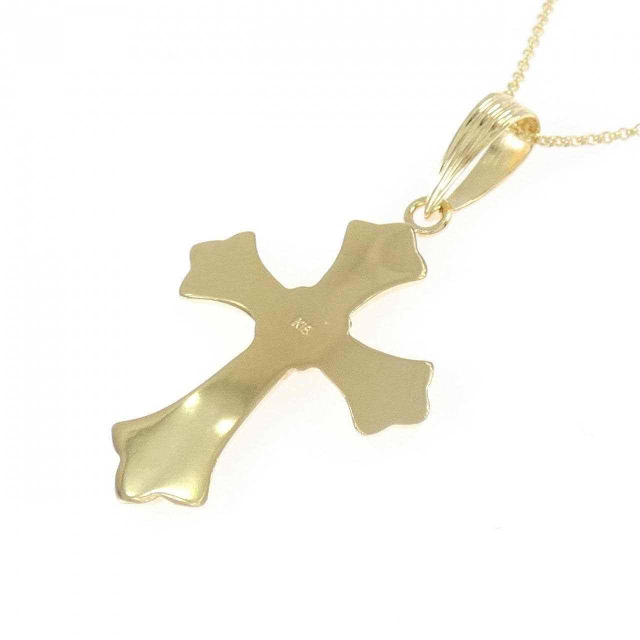 K18YG クロス ネックレス