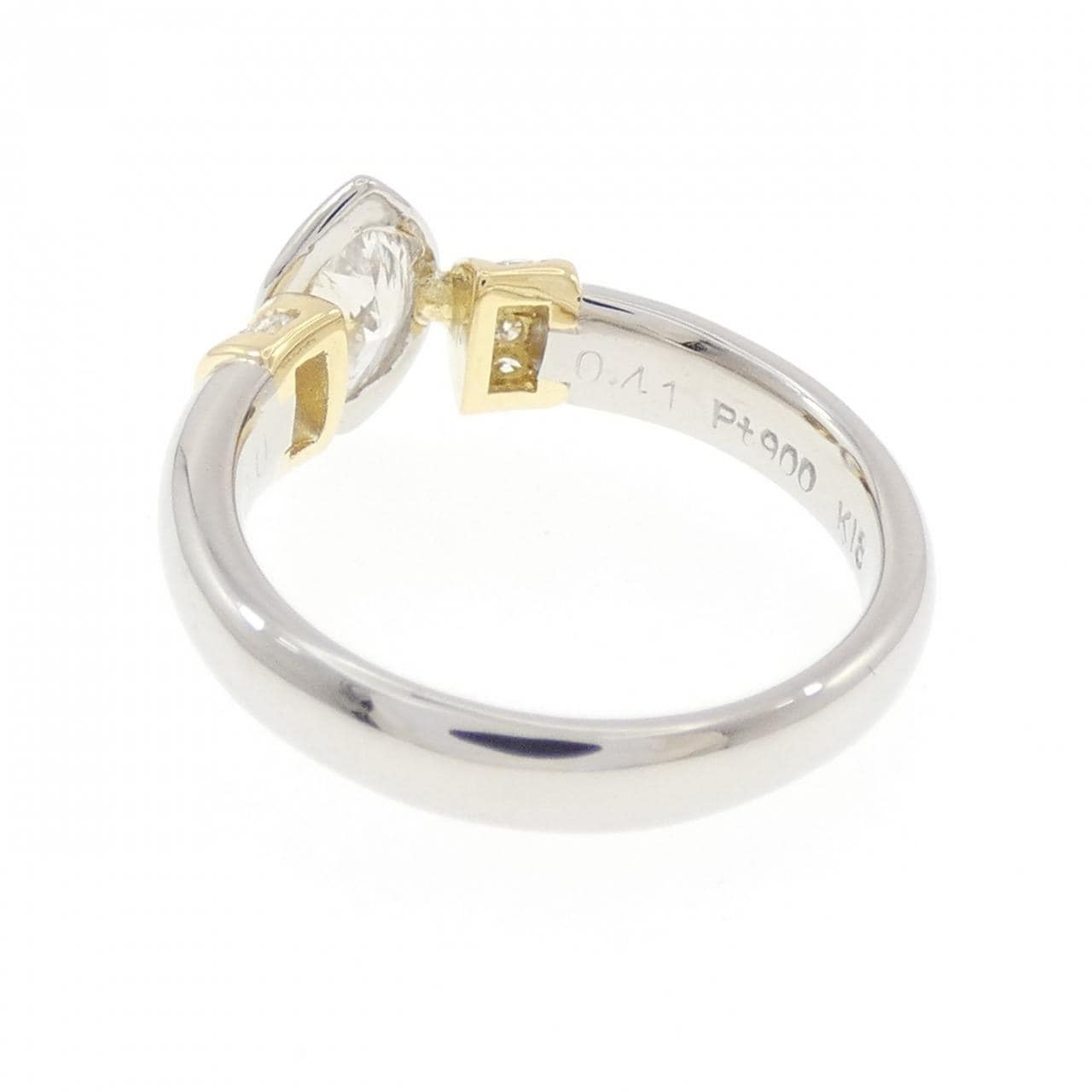 PT900/K18YG ダイヤモンド リング 0.41CT
