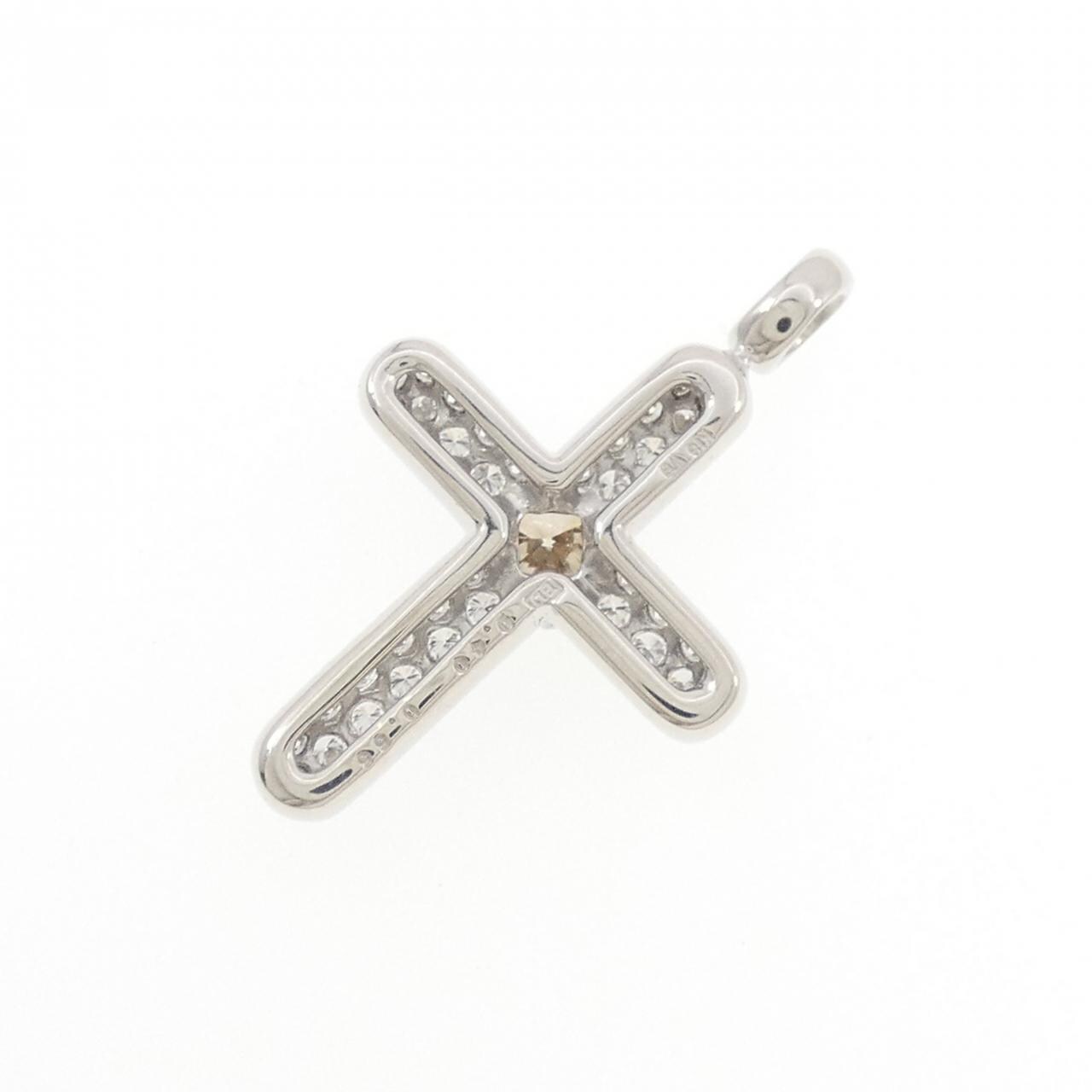 カシケイ クロス ダイヤモンド ペンダント 0.40CT