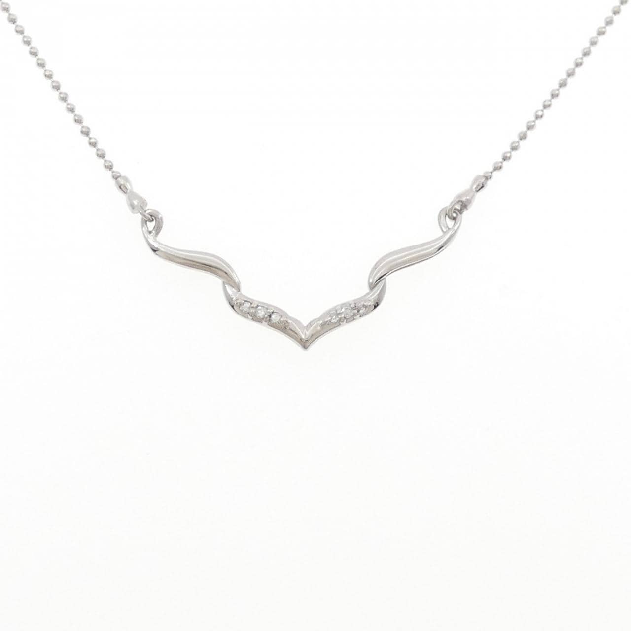 PT900/PT850 ダイヤモンド ネックレス 0.06CT