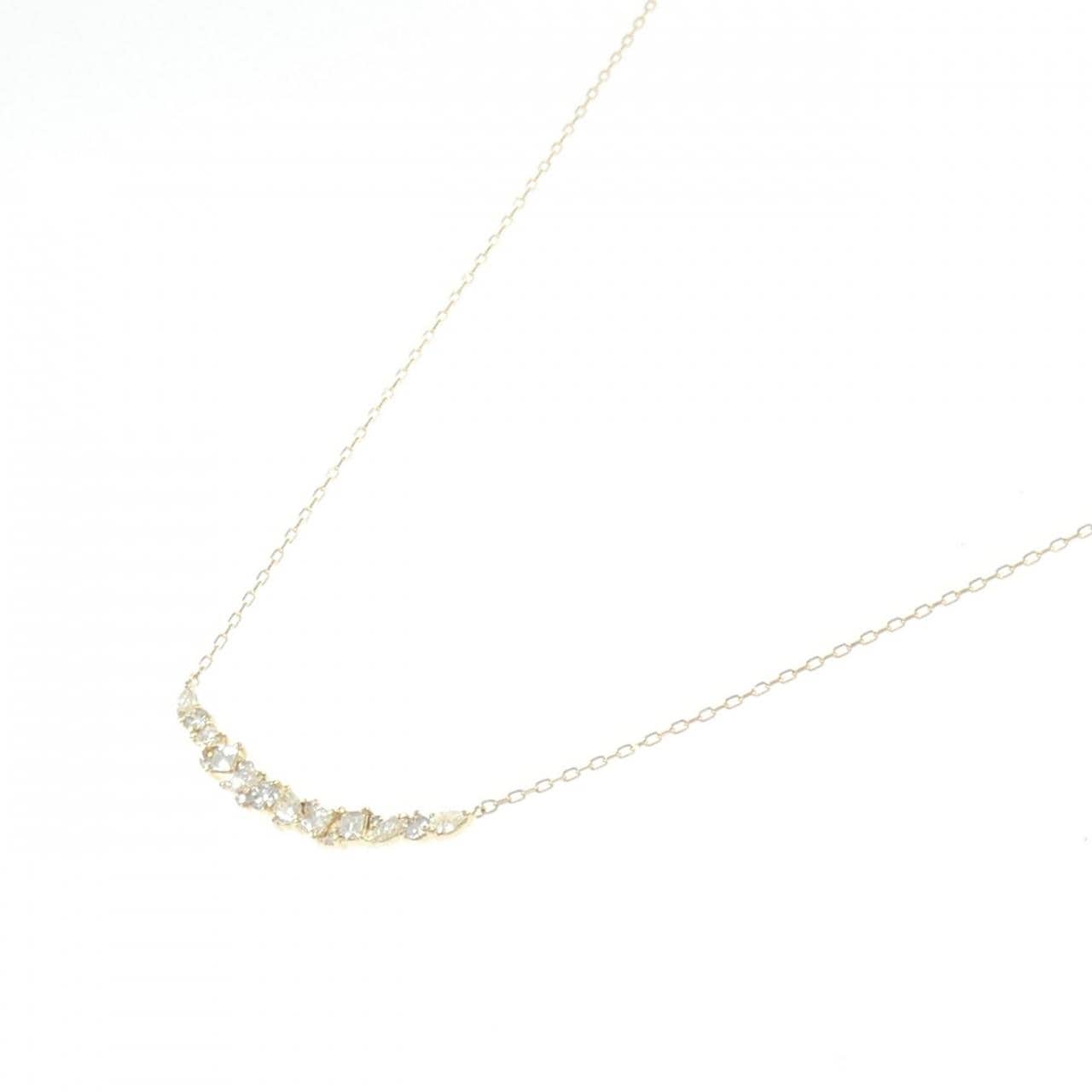 【新品】K18YG ダイヤモンド ネックレス 0.80CT