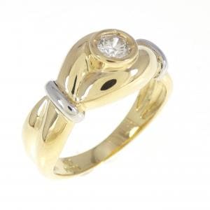 K18YG/PT900 ダイヤモンド リング 0.17CT
