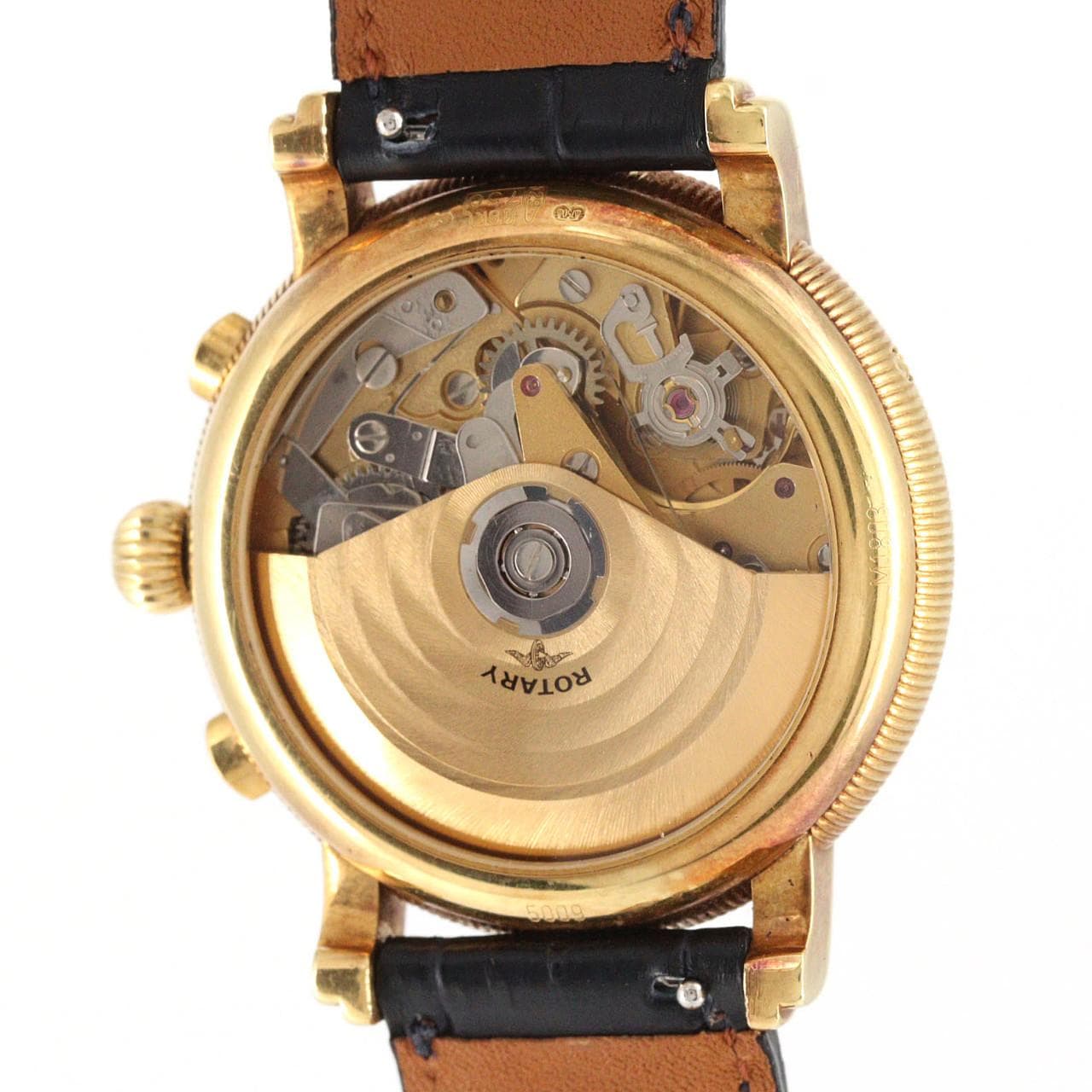 【ノーメンテナンス還元価格】ROTARY クロノグラフトリプルカレンダームーン YG M1803 YG 自動巻