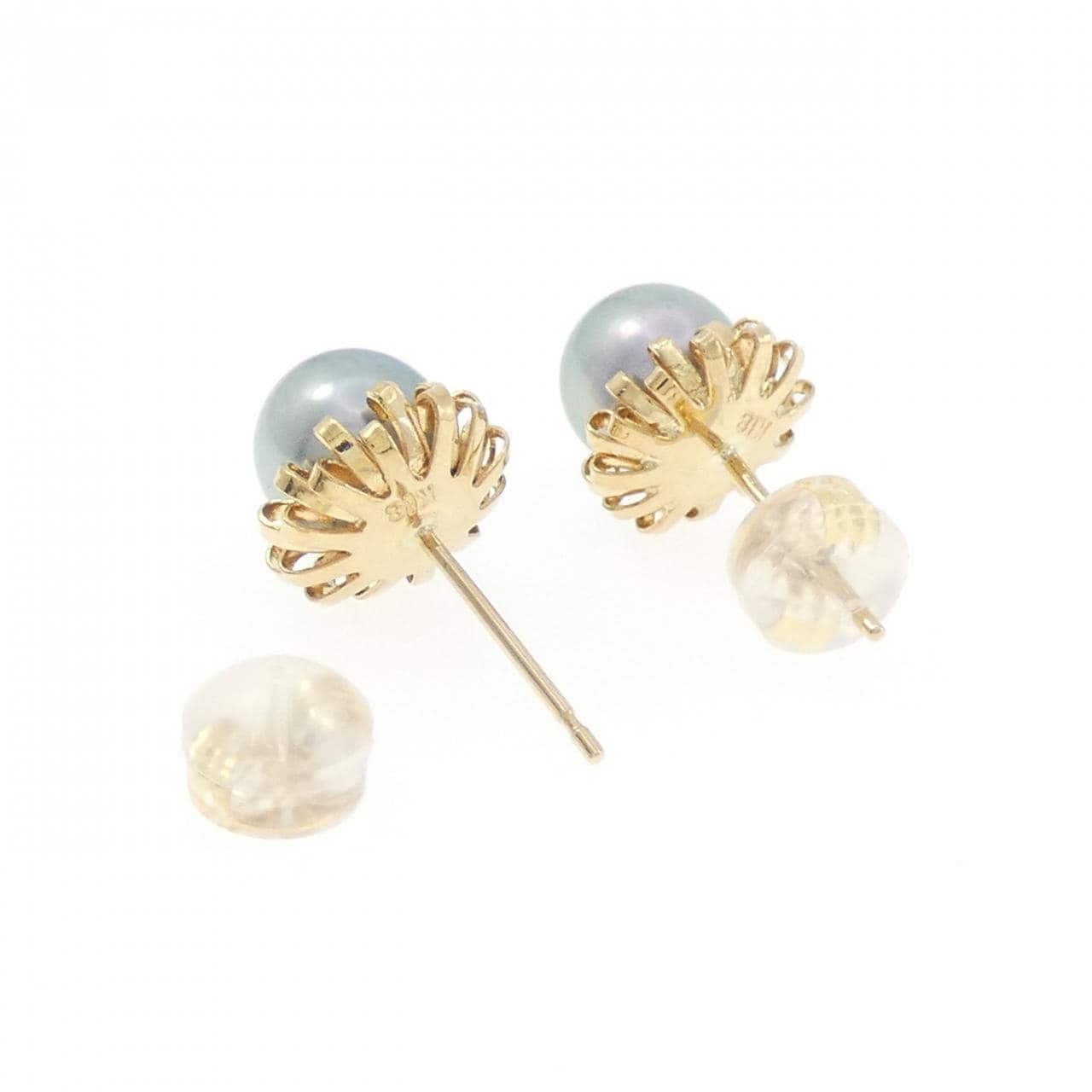 K18YG アコヤパール ピアス 6.7mm