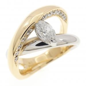 K18YG/PT900 ダイヤモンド リング 0.390CT