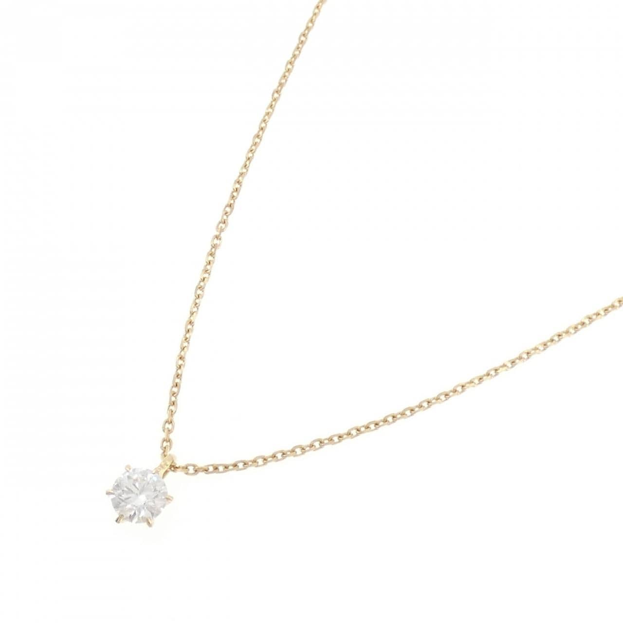 K18YG ダイヤモンド ネックレス 0.822CT D SI1 3EXT H&C