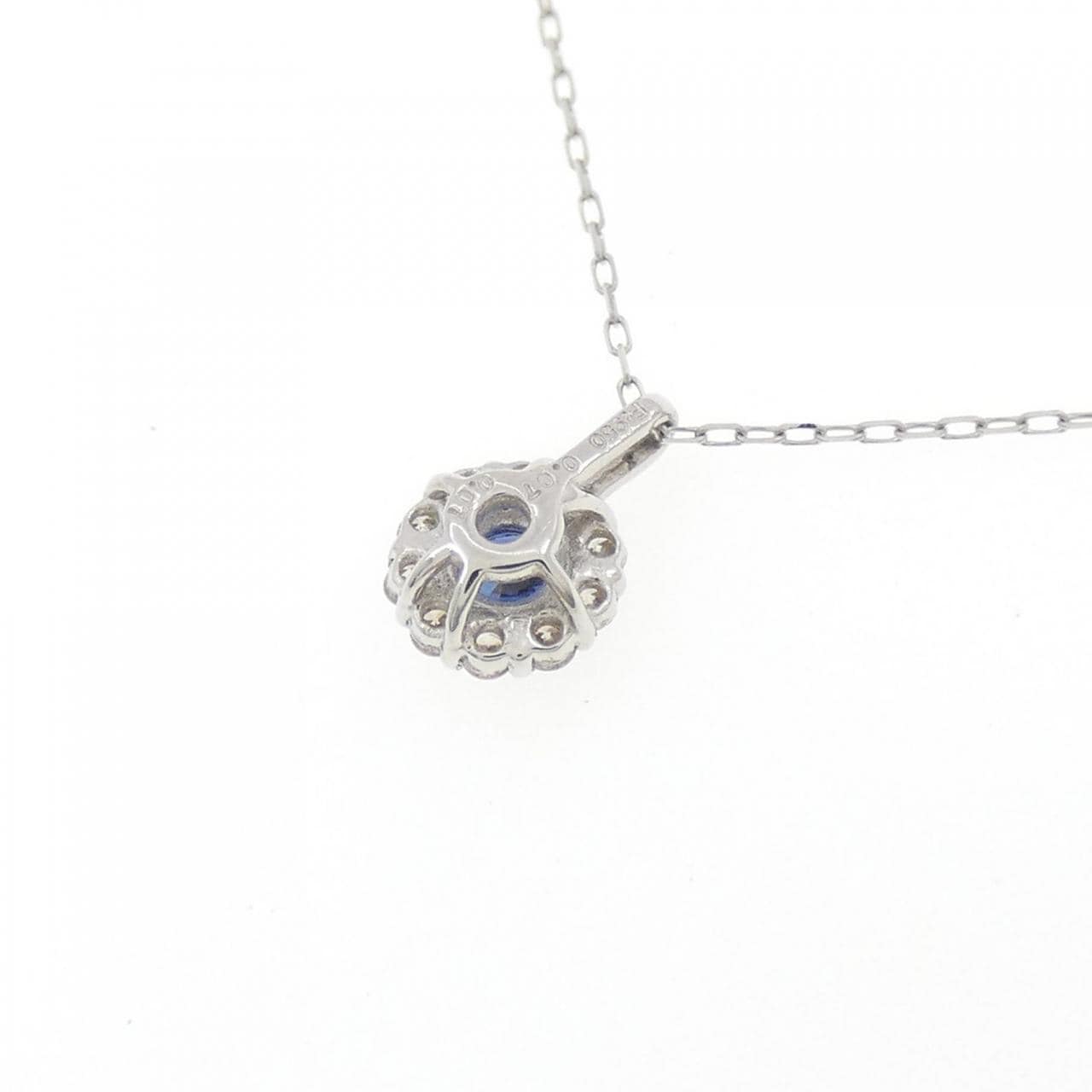 [BRAND NEW] PT Sapphire Necklace 0.07CT