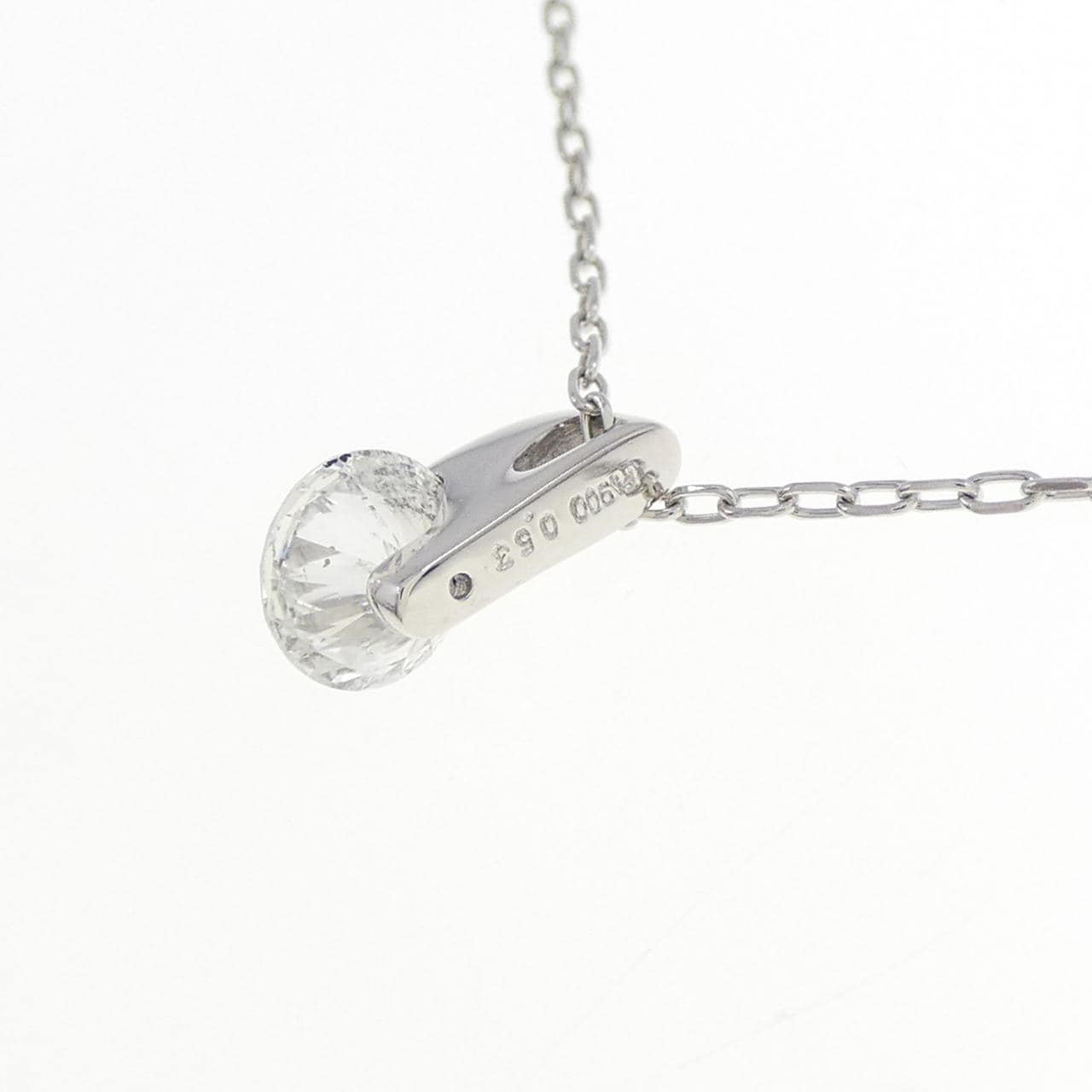 PT900/PT850 ソリティア ダイヤモンド ネックレス 0.53CT