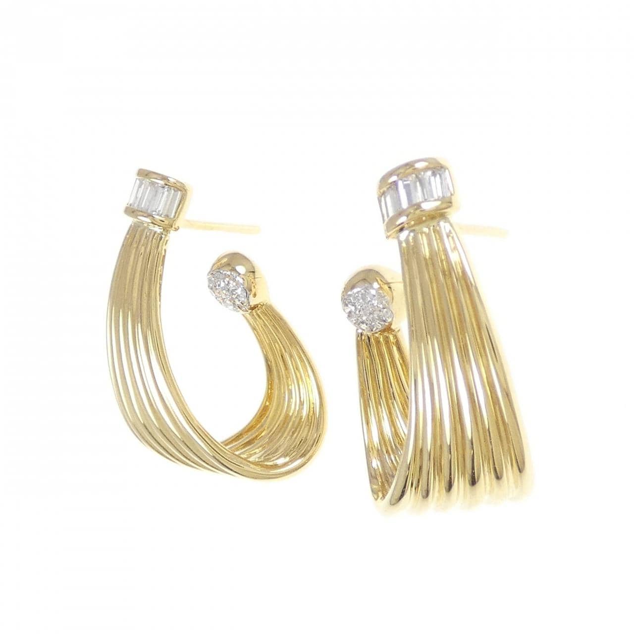 750YG/750WG/K18YG Diamond Earrings 0.50CT