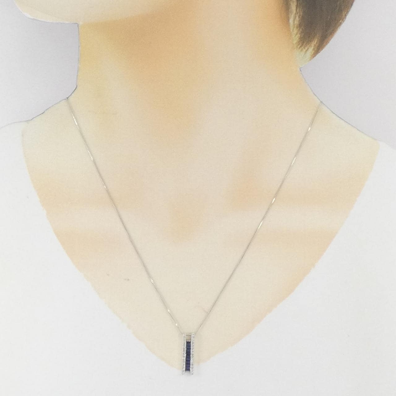 K18WG サファイヤ ネックレス 0.60CT