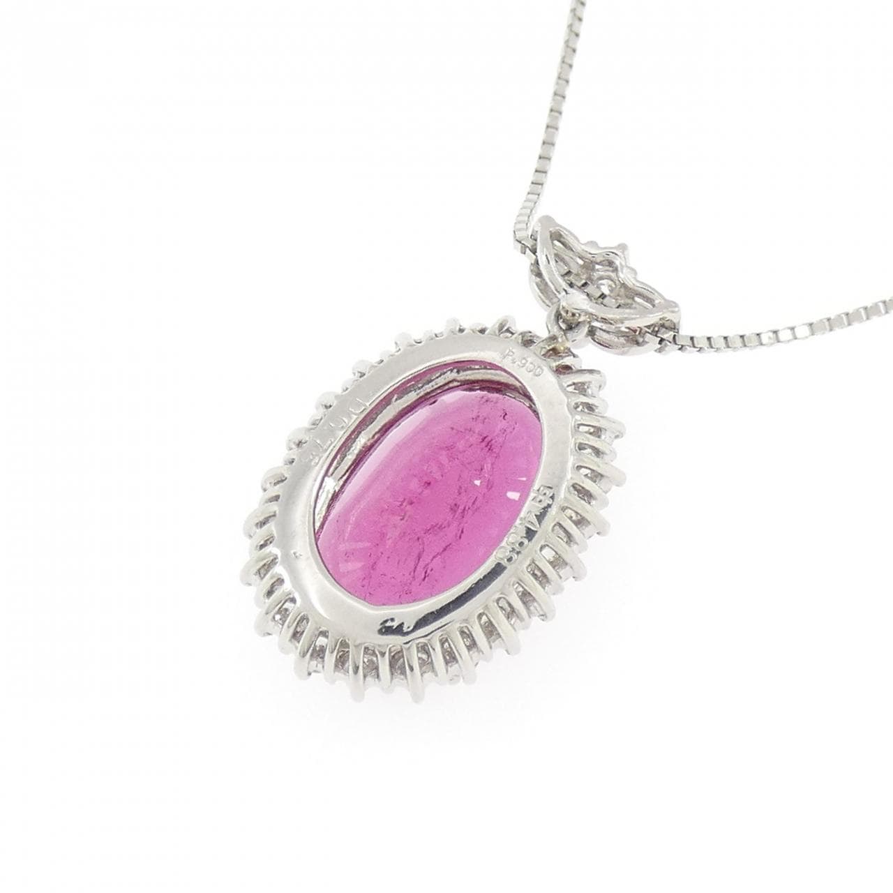 PT900/PT850 ルベライトトルマリン ネックレス 4.88CT