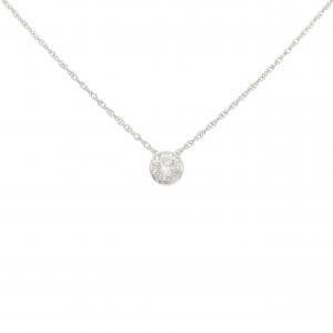 PT900/PT850 ソリティア ダイヤモンド ネックレス 0.418CT