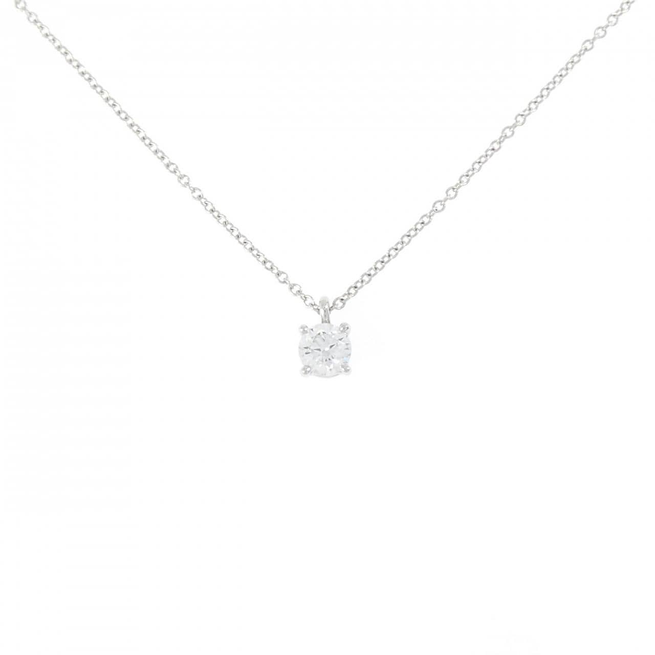 ティファニー ソリティア ネックレス 0.34CT F VVS1 3EXT