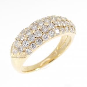 K18YG パヴェ ダイヤモンド リング 1.00CT