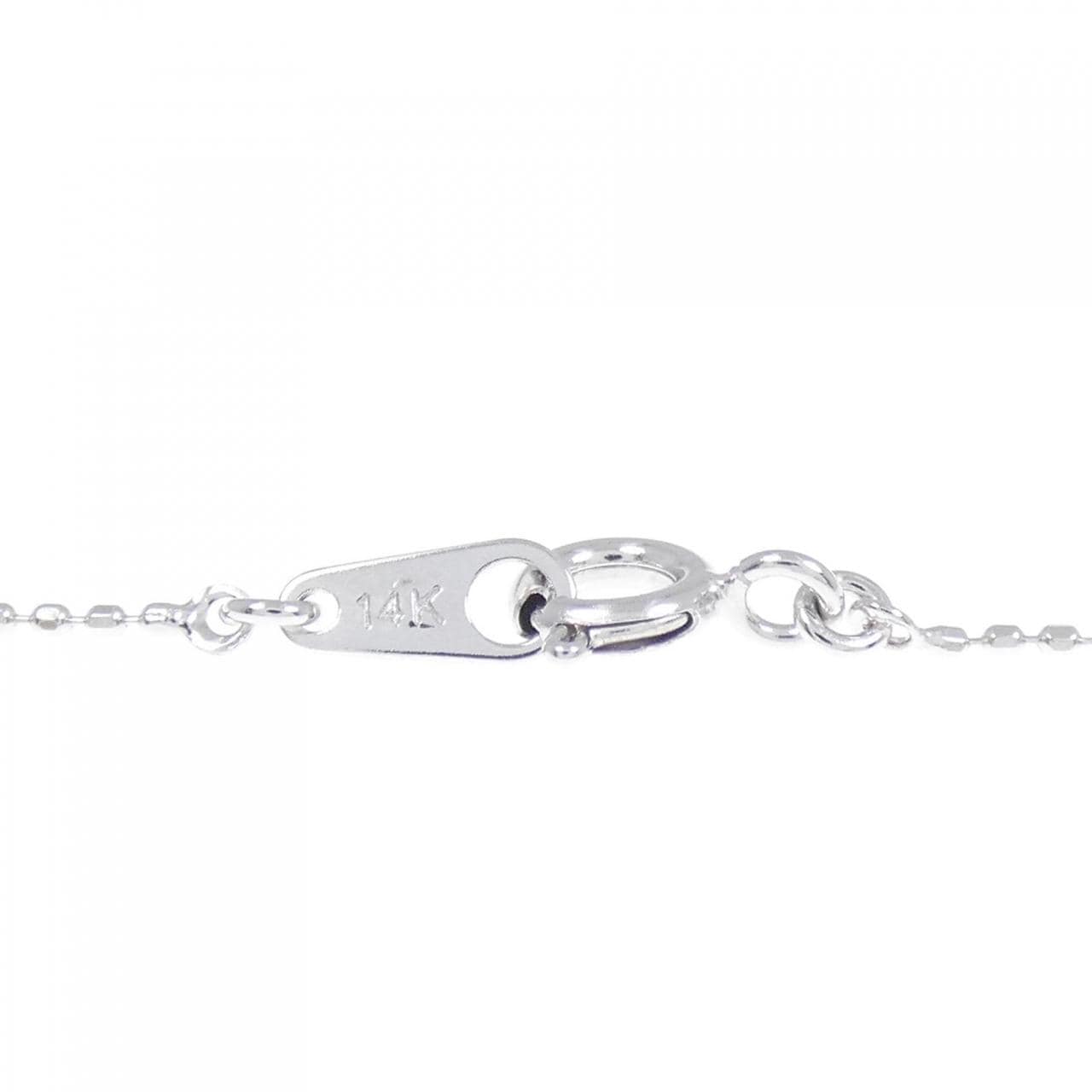 K14WG/14KWG flower Diamond necklace 0.3CT