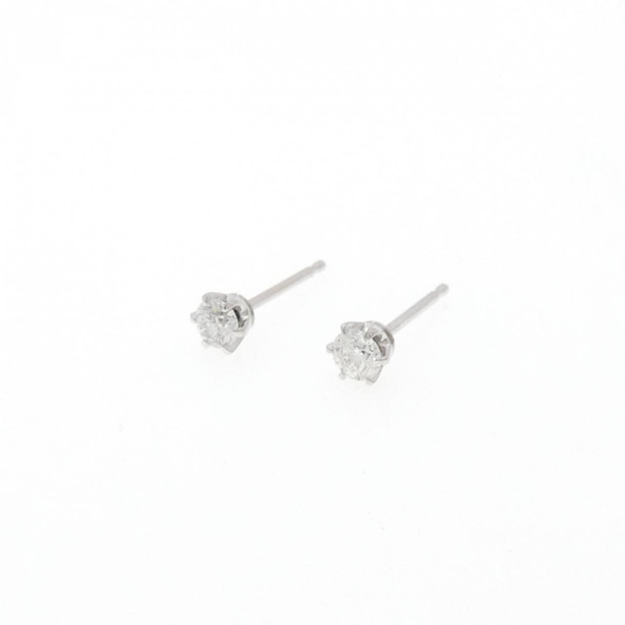PT900 ソリティア ダイヤモンド ピアス 0.410CT