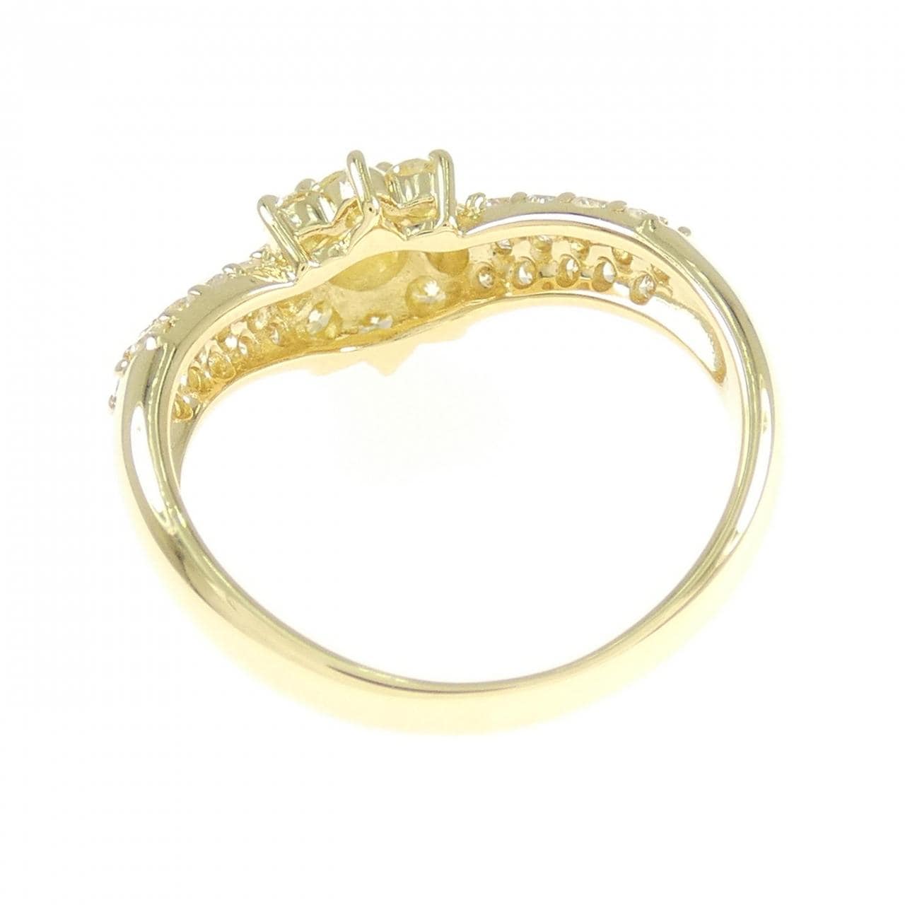 K18YG フラワー ダイヤモンド リング 1.00CT