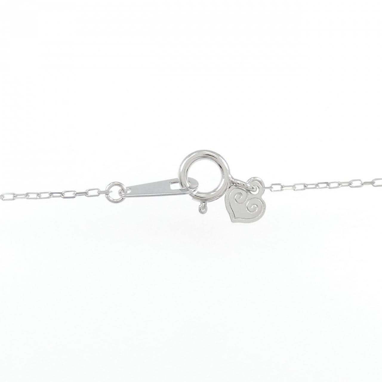 K10WG ハート ダイヤモンド ネックレス 0.04CT