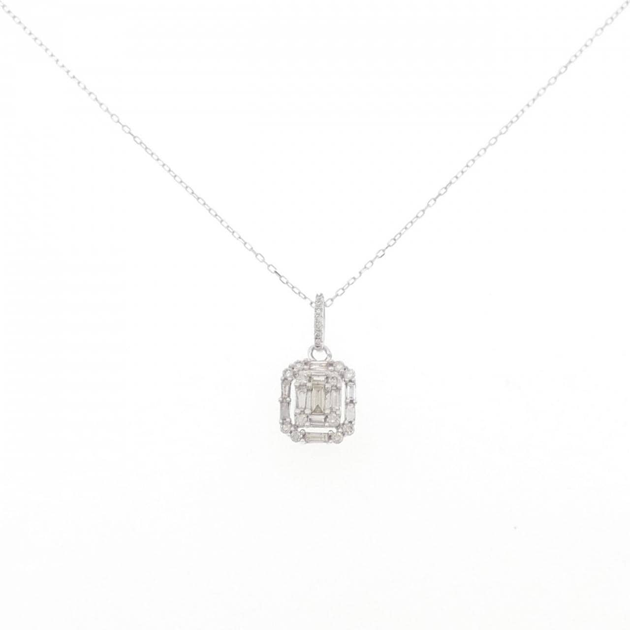K18WG ダイヤモンド ネックレス 0.30CT