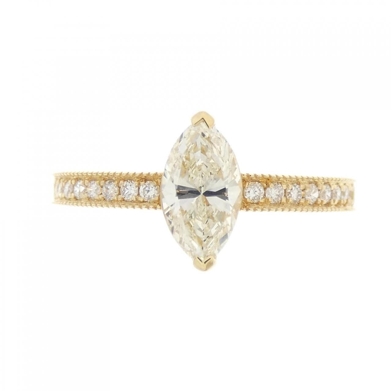 [BRAND NEW] K18YG Diamond Ring 0.61CT