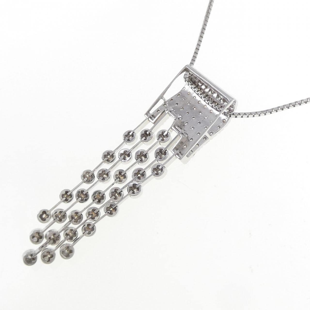 K18WG ダイヤモンド ネックレス 1.15CT
