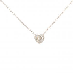K18PG ハート ダイヤモンド ネックレス 0.13CT