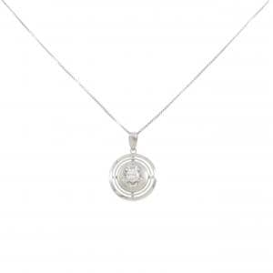 PT900/PT850 フラワー ダイヤモンド ネックレス 0.18CT