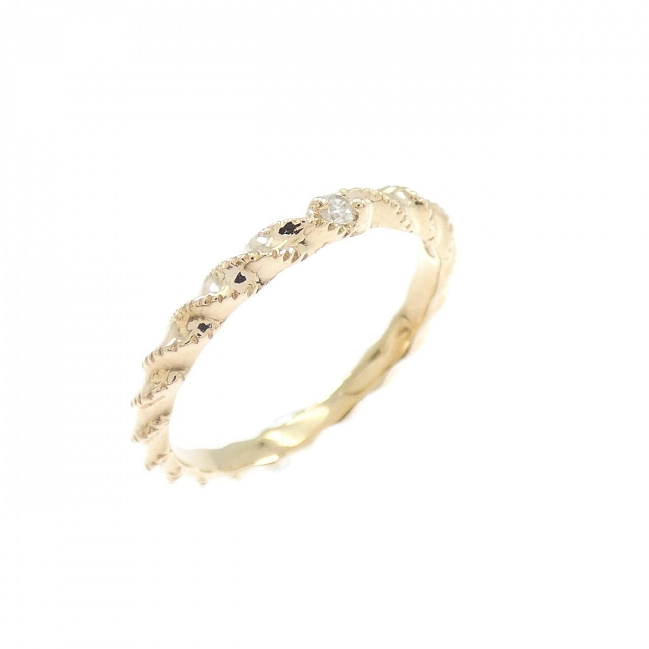 アガット ダイヤモンド ピンキーリング 0.01CT