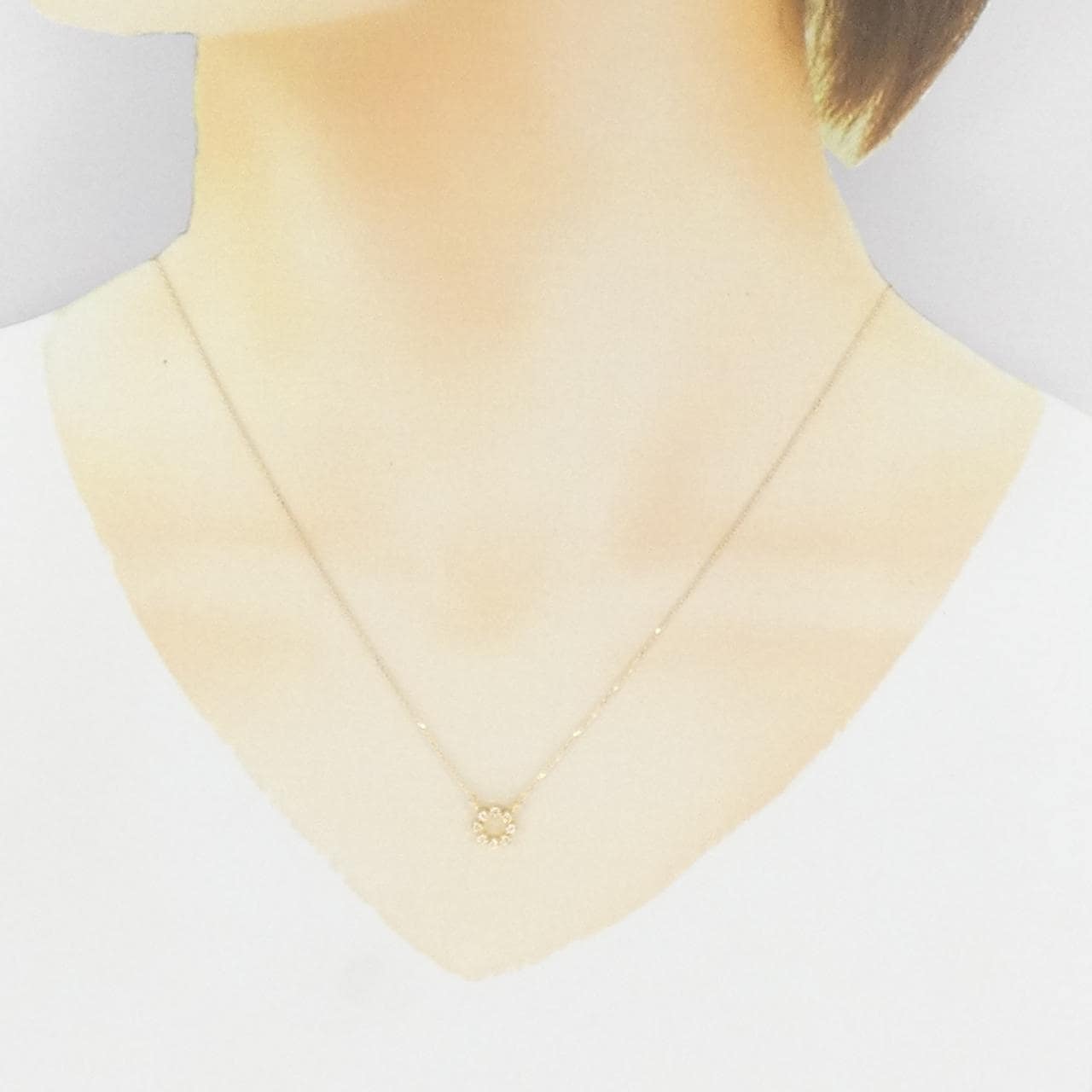 K18YG ダイヤモンド ネックレス 0.10CT