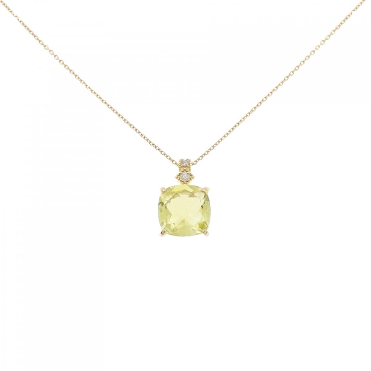 K18YG クオーツ ネックレス 3.33CT