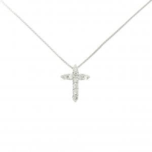 PT900/PT850 クロス ダイヤモンド ネックレス 0.3CT