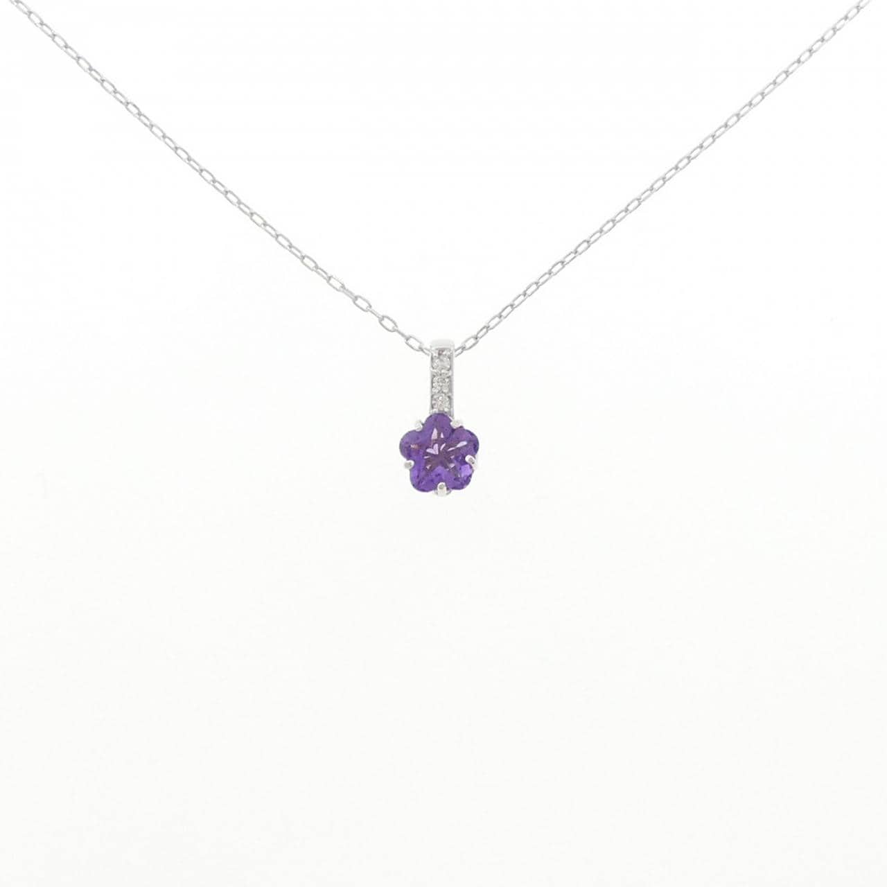 K18WG アメジスト ネックレス