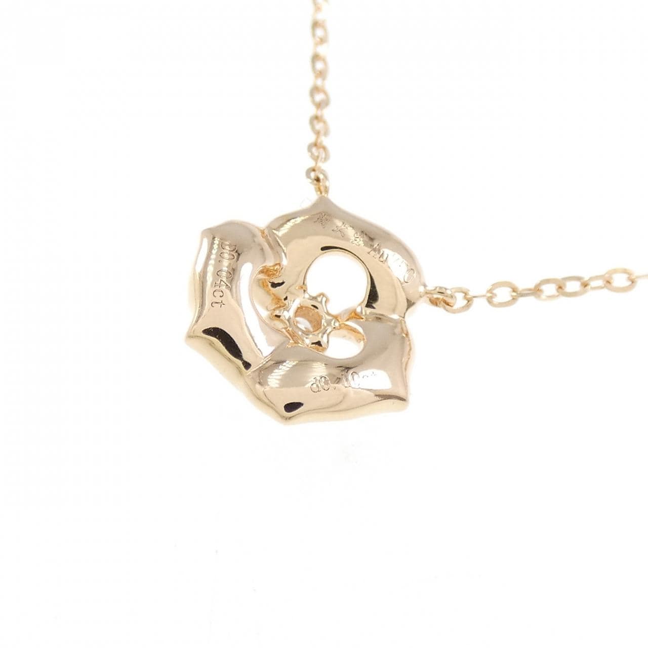 750PG ダイヤモンド ネックレス 0.10CT