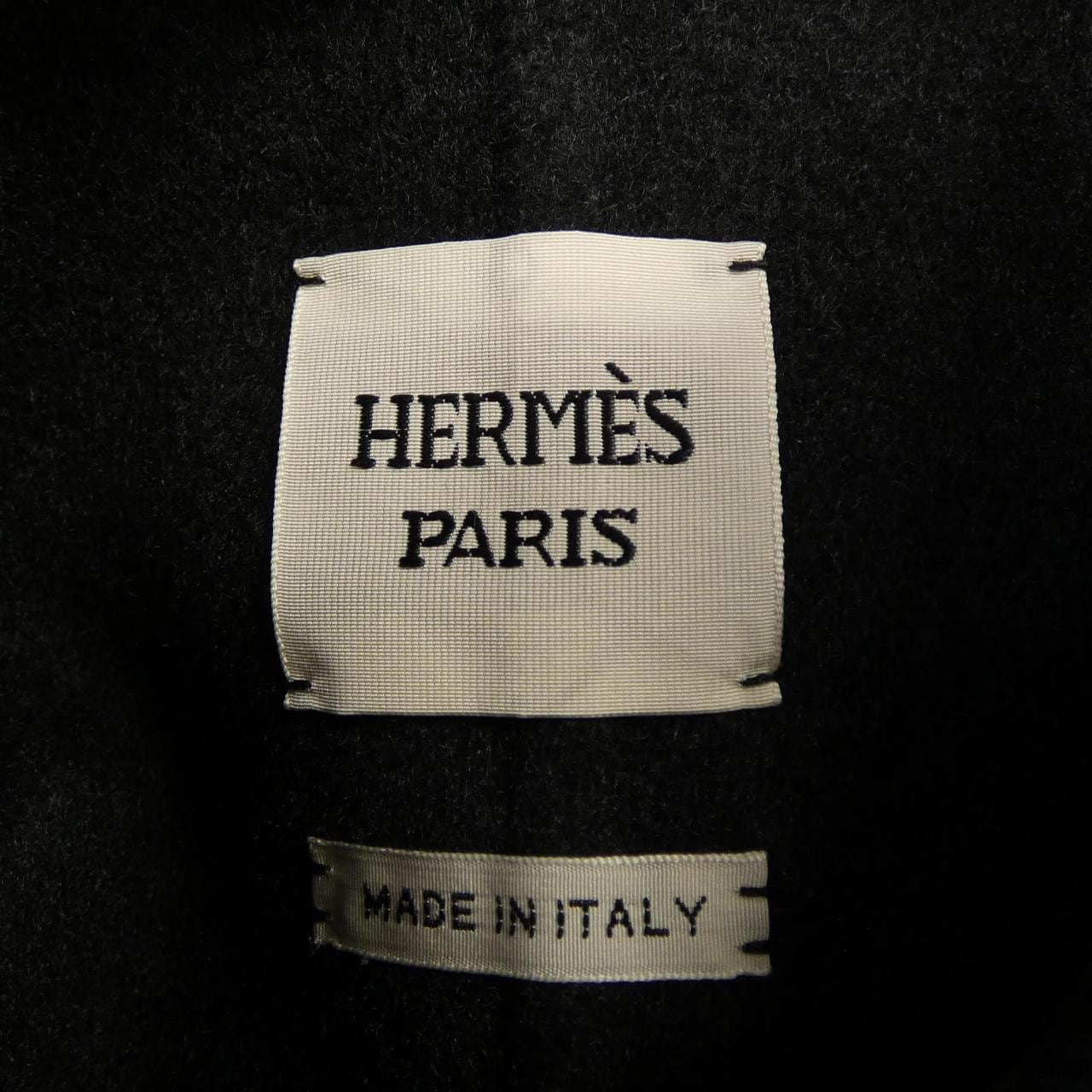 エルメス HERMES ダブルフェイス クルードセル ラムスキンボタン 4H0102DA ジャケット