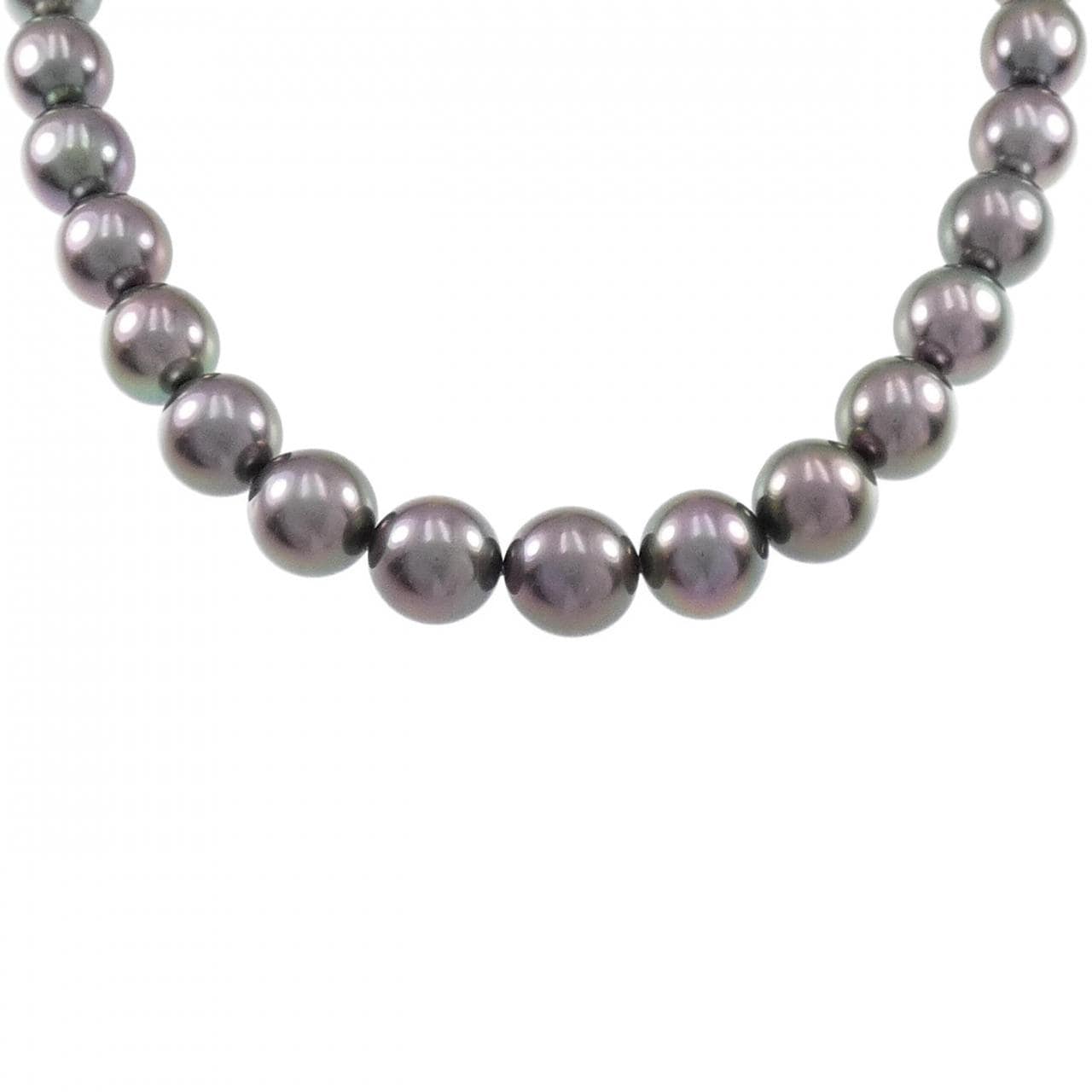 MIKIMOTO Black Pearl Necklace 8.5-11mm