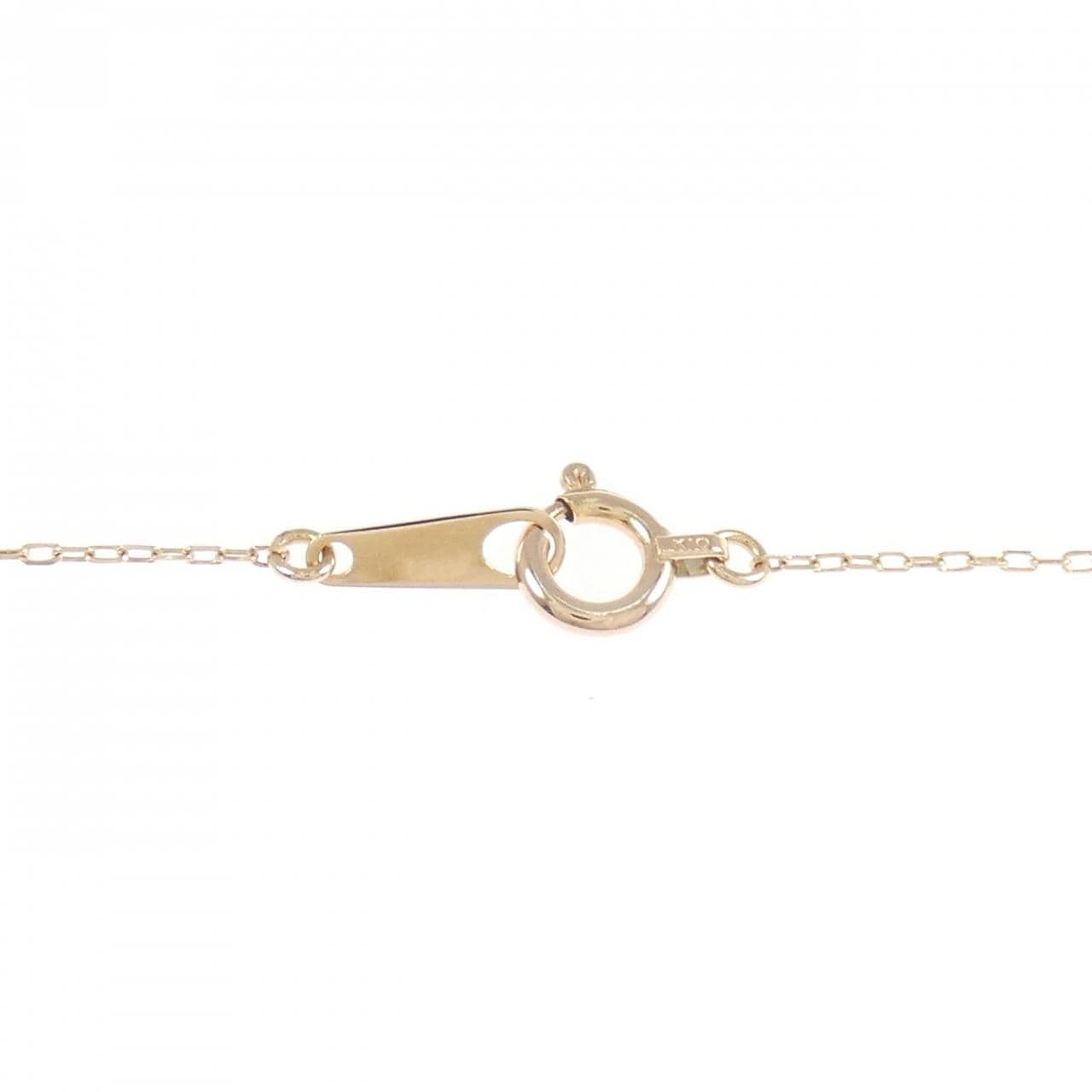 K10PG ムーン ダイヤモンド ネックレス 0.1CT