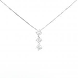 PT900/PT850 スリーストーン ダイヤモンド ネックレス 0.50CT