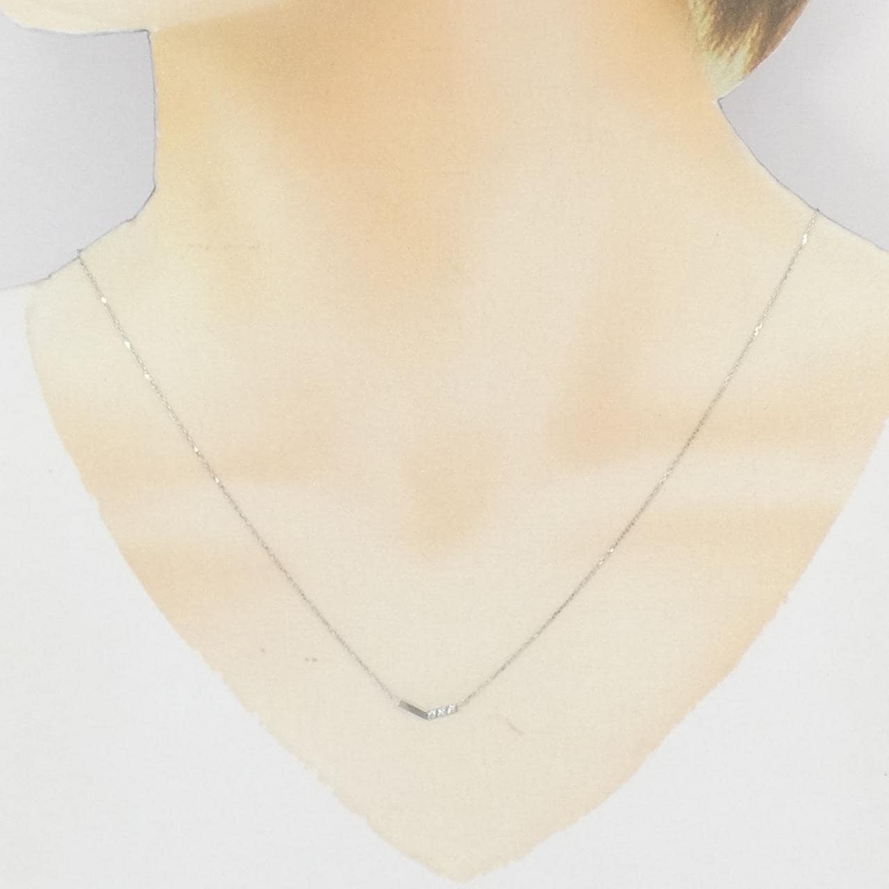 K10WG ダイヤモンド ネックレス 0.03CT