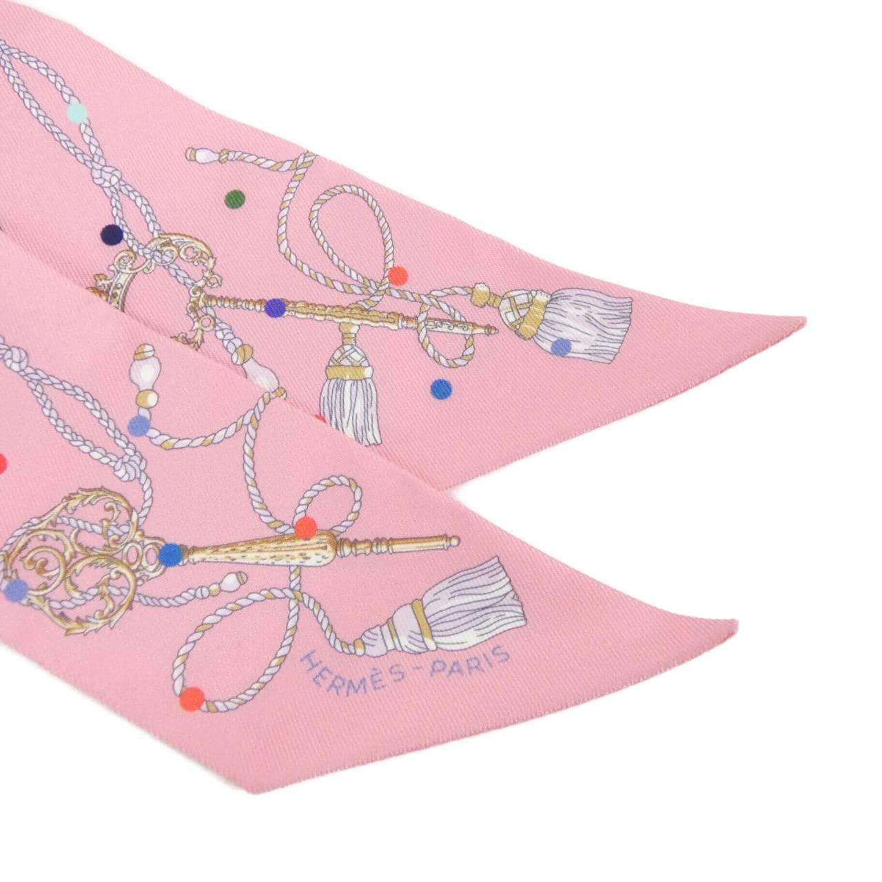 【未使用品】エルメス LES CLES A POIS ツイリー 063871S スカーフ