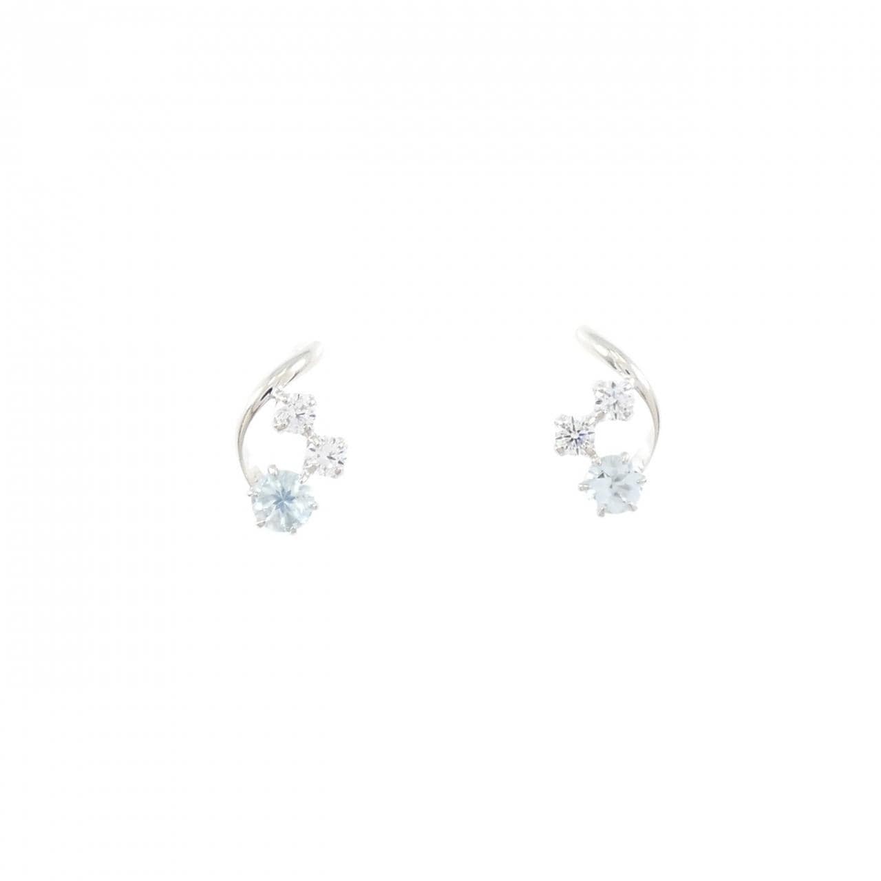 4゜C アクアマリン ピアス