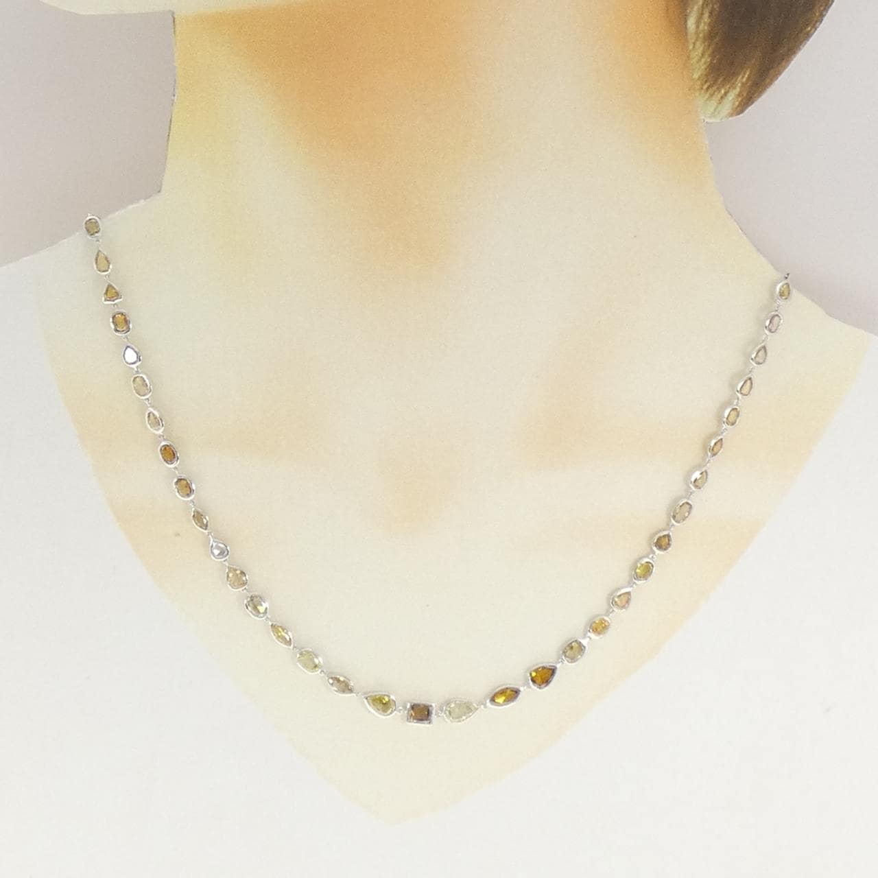K18WG ダイヤモンド ネックレス 10.17CT