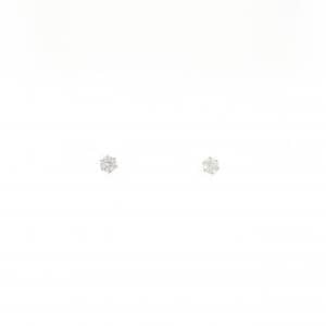 PT900 ソリティア ダイヤモンド ピアス 0.10CT