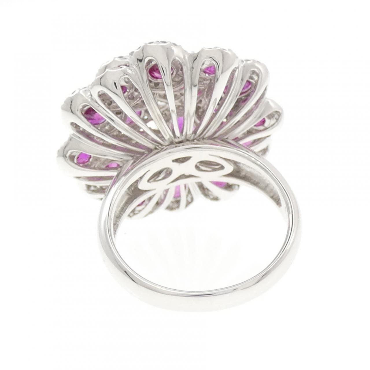 K18WG ルビー リング 6.13CT