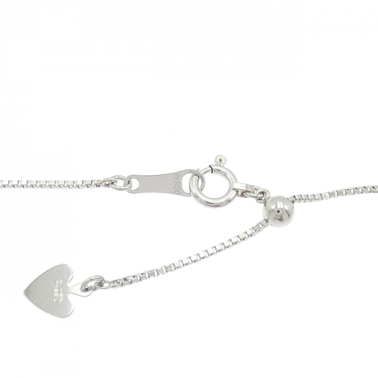 PT900/PT850 ソリティア ダイヤモンド ネックレス 0.30CT