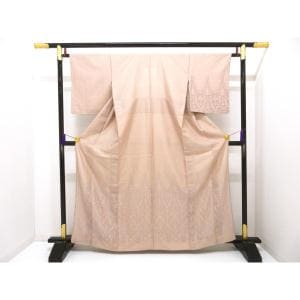 単衣　訪問着　お召織